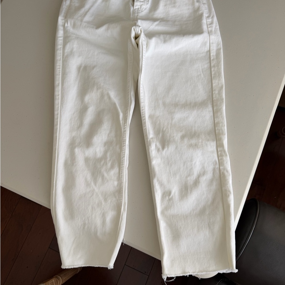 Zara White Denim Pants